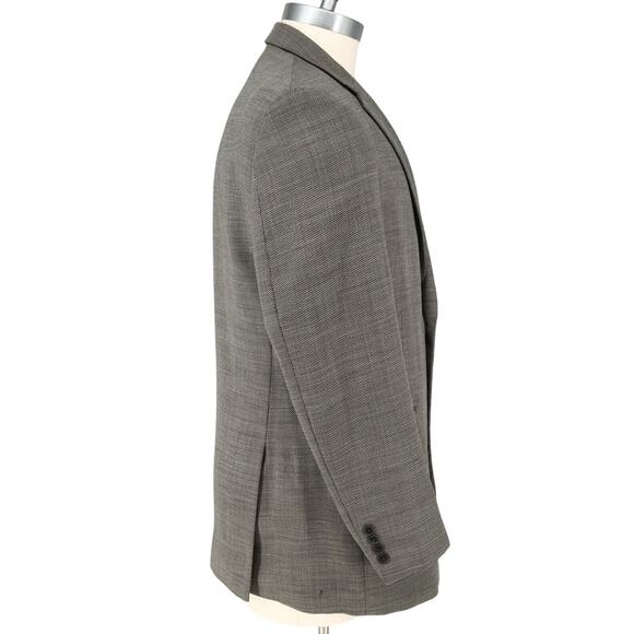 Calvin Klein Sport Coat Mens 42L Wool Black White Micro Check Jacket Career - Picture 6 of 15